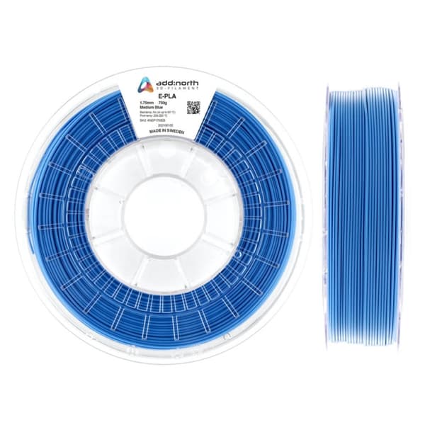 ADDNORTH Filament E-PLA 1.75mm 750g Medium Blå