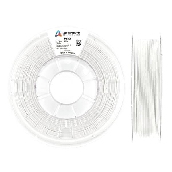 ADDNORTH Filament PETG 1.75mm 750g Hvid