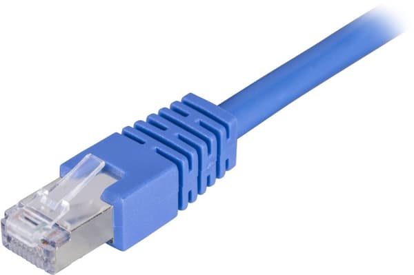 DELTACO F/UTP Cat6 patchkabel, 0,3m, blå