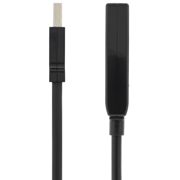 DELTACO PRIME USB förlängningskabel, aktiv, USB 2.0, 5m, svart (USB2-EX5M)