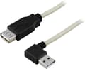 Miniatyrbild 2 av 3: DELTACO USB 2.0 kabel Typ A hane vinklad - Typ A hona 0,2m (USB2-102A)