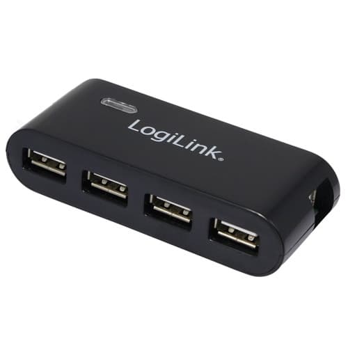 LogiLink USB 2.0-hub 4-port Svart