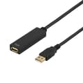 Miniatyrbild 1 av 5: DELTACO PRIME USB förlängningskabel, aktiv, USB 2.0, 7m, svart (USB2-EX7M)