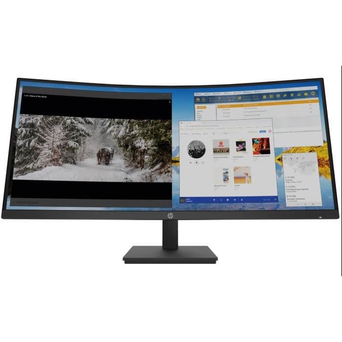 HP Curved Monitor - 34" WQHD - VA-panel - 5 ms - 100 Hz - DisplayPort 1.2 / HDMI (HDCP) / USB-C 3.2