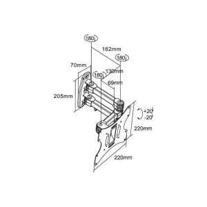 InLine - Monteringssæt (vægmontering) til LCD/Plasma-TV - Sort - Skærmstørrelse: 43 - 94 cm (17" - 94,00 cm (37")) - Monteringsgrænseflade: 100 x 100