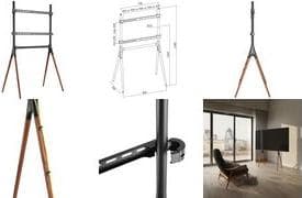 LogiLink TV-stander, til 124,46 - 177,80 cm, 4 fod, sort til skærme 124,50 cm (49") til 177,80 cm (70"), bæreevne: maks. 40 kg, - 1 stk (BP0078 )