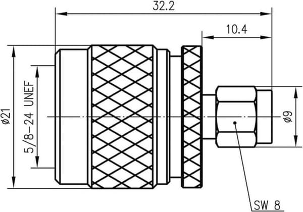 Telegärtner koaxialadapter N-kontakt - SMA-kontakt J01027B0019 1 st (J01027B0019)