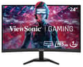 Miniatyrbillede 1 af 5: ViewSonic LED-skærm buet 61 cm 61,00 cm (24") 23,6" Synlig 1920 x 1080 Full HD 1080p @ 165 Hz VA 250 cd/m² 3000:1 1 ms 2xHDMI DisplayPort-højttalere [