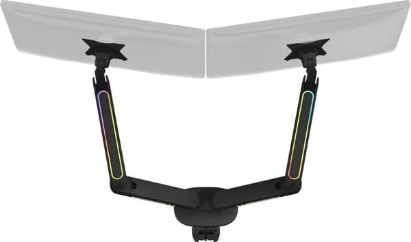 DELTACO GAMING Twin RGB Monitor Skrivebordsmontering 17" (17) - 32" (32) Vip, Drej, Roter (GAM-135)