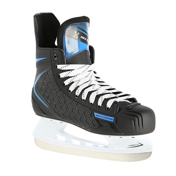 NH8588 SVART/BLÅ STØRRELSE 45 HOCKEY SKØYTER NILS EXTREME