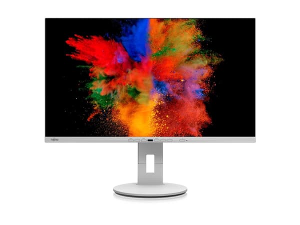 Fujitsu P2711 TE - LED-skärm - 27" - 2560 x 1440 QHD - IPS - 350 cd/m² - 1000:1 - 5 ms - HDMI, DisplayPort, USB-C - högtalare - marmorgrå