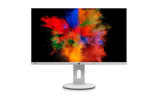 Fujitsu P2711 TE - LED-skärm - 27" - 2560 x 1440 QHD - IPS - 350 cd/m² - 1000:1 - 5 ms - HDMI, DisplayPort, USB-C - högtalare - marmorgrå