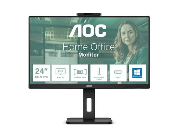 AOC 24P3CW dataskjerm 60,5 cm (23,8") 1920 x 1080 piksler Full HD LED Svart Sort