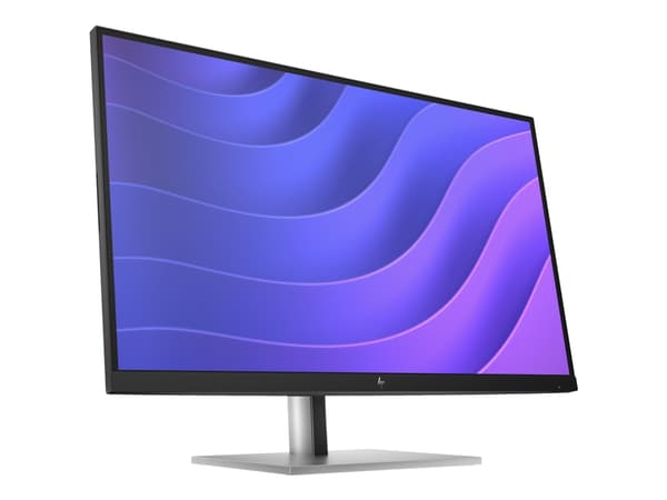 HP E27Q G5 - E-Series - LED-skjerm - 27" - 2560 x 1440 QHD @ 75 Hz - IPS - 350 cd/m² - 1000:1 - 5 ms - HDMI, DisplayPort, USB - svart, svart og sølv