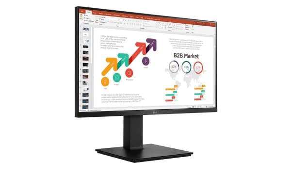 LG 24BP45SP-B - LED-skärm - 24" (23.8" visbar) - 1920 x 1080 Full HD (1080p) - IPS - 250 cd/m² - 1000:1 - 5 ms - HDMI, VGA, DisplayPort - högtalare -