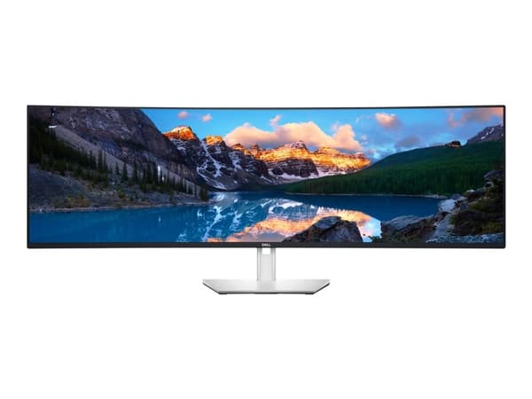Dell UltraSharp U4924DW - LED-skärm - böjd - 49" - 5120 x 1440 5K Dual QHD @ 60 Hz - IPS Black - 350 cd/m² - 2000:1 - 5 ms - 2xHDMI, DisplayPort, USB Svart, Silver