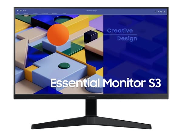Samsung S24C312EAU - S31C Series - LED-skärm - 24" - 1920 x 1080 Full HD (1080p) @ 75 Hz - IPS - 250 cd/m² - 1000:1 - 5 ms - HDMI, VGA - svart Svart