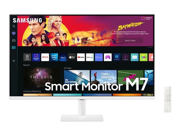 Samsung S32BM701UP - M70B Series - LED-skjerm - Smart - 32" - 3840 x 2160 4K @ 60 Hz - VA - 300 cd/m² - 3000:1 - HDR10 - 4 ms - 2xHDMI, USB-C - høytt Hvit