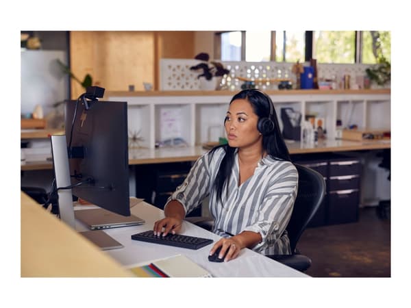 HP E27u G5 - E-Series - LED-skärm - 27" - 2560 x 1440 QHD @ 75 Hz - IPS - 350 cd/m² - 1000:1 - 5 ms - HDMI, DisplayPort, USB-C - svart huvud, svart o
