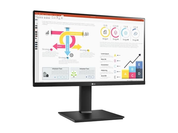 LG 24QP750P-B - LED-skärm - 24" (23.8" visbar) - 2560 x 1440 QHD @ 75 Hz - IPS - 300 cd/m² - 1000:1 - HDR10 - 5 ms - HDMI, DisplayPort, USB-C