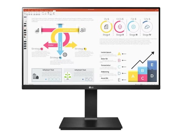 LG 24QP750P-B - LED-skärm - 24" (23.8" visbar) - 2560 x 1440 QHD @ 75 Hz - IPS - 300 cd/m² - 1000:1 - HDR10 - 5 ms - HDMI, DisplayPort, USB-C