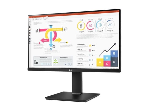 LG 24QP750P-B - LED-näyttö - 24" (23,8" katseluun) - 2560 x 1440 QHD @ 75 Hz - IPS - 300 cd/m² - 1000:1 - HDR10 - 5 ms - HDMI, DisplayPort, USB-C - H musta