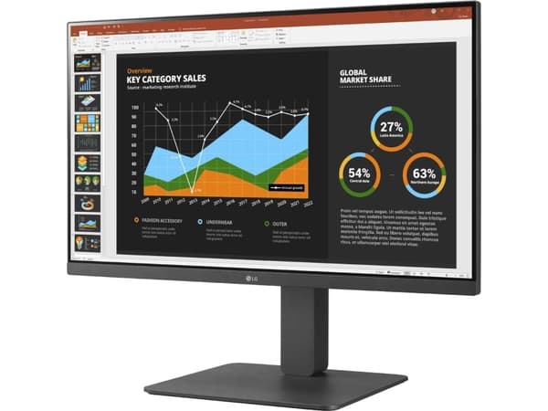 LG 24BR650B-C - LED-skärm - 24" (23.8" visbar) - 1920 x 1080 Full HD (1080p) - IPS - 250 cd/m² - 1000:1 - 5 ms - HDMI, DisplayPort, USB-C - högtalare