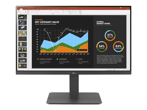 LG 24BR650B-C - LED-skärm - 24" (23.8" visbar) - 1920 x 1080 Full HD (1080p) - IPS - 250 cd/m² - 1000:1 - 5 ms - HDMI, DisplayPort, USB-C - högtalare Grå