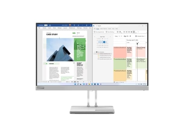 Lenovo L25e-40 - LED-skjerm - 25" (24.5" synlig) - 1920 x 1080 Full HD (1080p) - VA - 250 cd/m² - 3000:1 - 4 ms - HDMI, VGA - skygrå