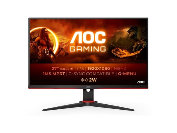 AOC G2 27G2SPAE/BK, 68,6 cm (27"), 1920 x 1080 pikseliä, Full HD, LED, 1 ms, Musta, Punainen