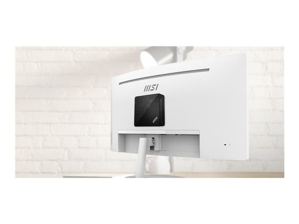MSI PRO MP341CQWDE - LED-skjerm - kurvet - 34" - 3440 x 1440 UWQHD @ 100 Hz - VA - 300 cd/m² - 3000:1 - 4 ms - 2xHDMI, DisplayPort - høyttalere - hvi