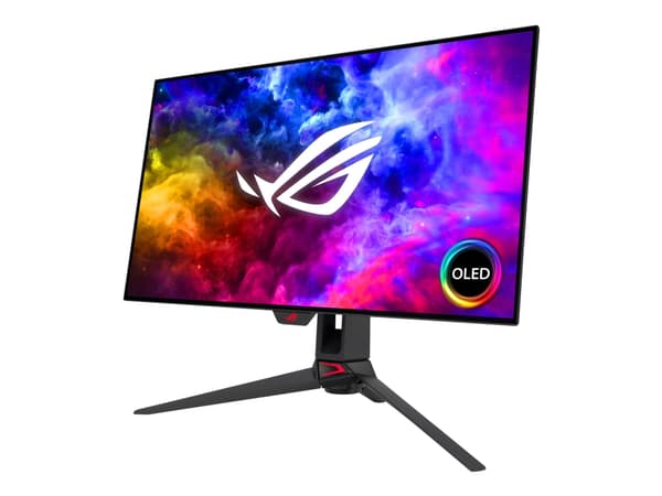 ASUS ROG Swift OLED PG27AQDM - OLED-monitor - spel - 27" - 2560 x 1440 @ 240 Hz - 450 cd/m² - HDR10 - 0.03 ms - 2xHDMI, DisplayPort Svart