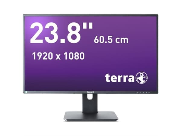 TERRA 2456W PV V3 - GREENLINE PLUS - LED-skärm - 24" (23.8" visbar) - 1920 x 1080 Full HD @ 75 Hz - IPS - 300 cd/m² - 5 ms - HDMI, DVI, DisplayPort -