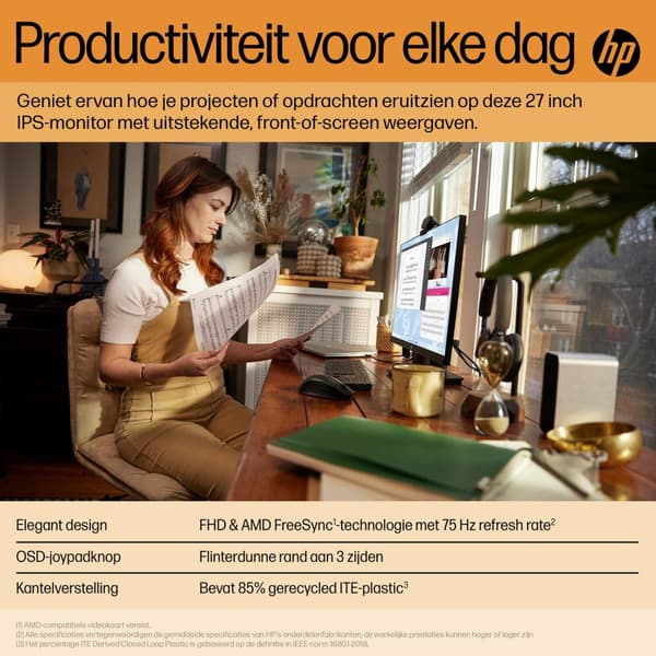 HP V27i G5 68,6 cm (27") 1920 x 1080 pikseliä Full HD musta