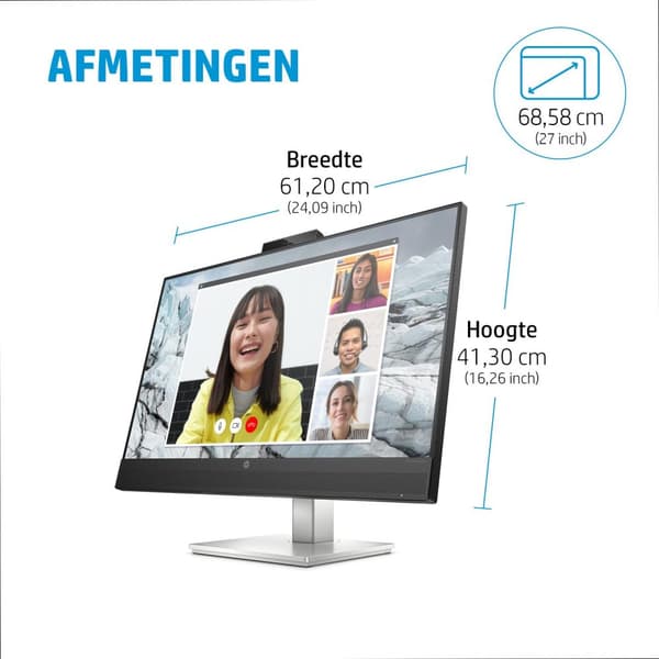 HP E-Series E27m G4 68,6 cm (27") 2560 x 1440 pikseliä Quad HD Black