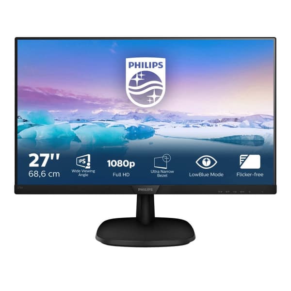 Philips V Line Full HD LCD-skärm 273V7QDSB/00 Svart