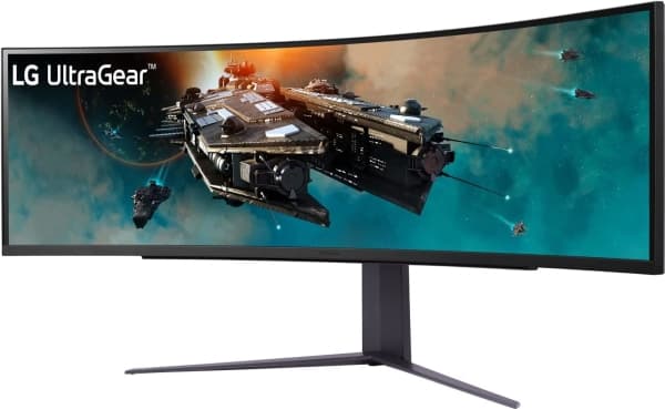LG UltraGear 49GR85DC-B - LED-skärm - spel - böjd - 49" - 5120 x 1440 Dual Quad HD @ 240 Hz - VA - 450 cd/m² - 2500:1 - DisplayHDR 1000 - 1 ms - 2xHD