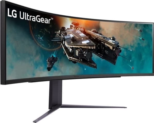 LG UltraGear 49GR85DC-B - LED-skärm - spel - böjd - 49" - 5120 x 1440 Dual Quad HD @ 240 Hz - VA - 450 cd/m² - 2500:1 - DisplayHDR 1000 - 1 ms - 2xHD
