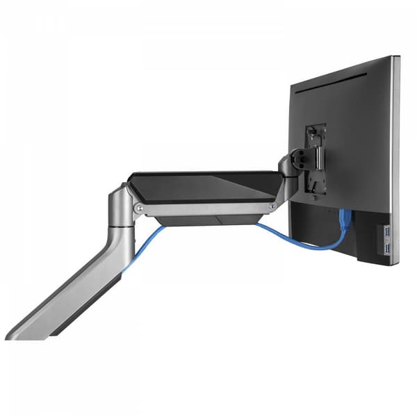 V7 DM1HDS fladskærms bordholder 124,5 cm (49") Sort, Sølv