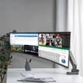 Miniatyrbillede 10 af 10: V7 DM1HDS fladskærms bordholder 124,5 cm (49") Sort, Sølv