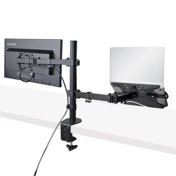 StarTech.com skærmarm med VESA bærbar beslag, bordholder til enkelt skærm (maks. 32"/8 kg) og bærbar computer (maks. 4,5 kg), justerbar bærbar arm og