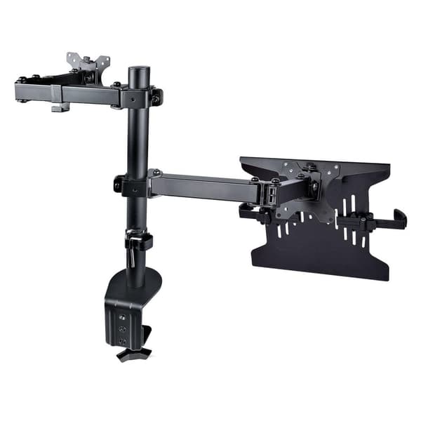 StarTech.com skærmarm med VESA bærbar beslag, bordholder til enkelt skærm (maks. 32"/8 kg) og bærbar computer (maks. 4,5 kg), justerbar bærbar arm og