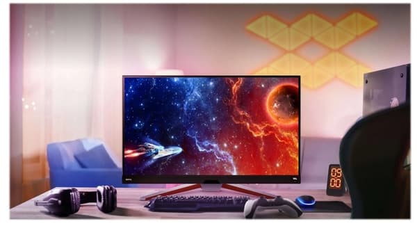 BenQ Mobiuz EX3210U - LED-skärm - 32" - 3840 x 2160 4K @ 144 Hz - IPS - 300 cd/m² - 1000:1 - DisplayHDR 600 - 1 ms - 2xHDMI, DisplayPort - högtalare