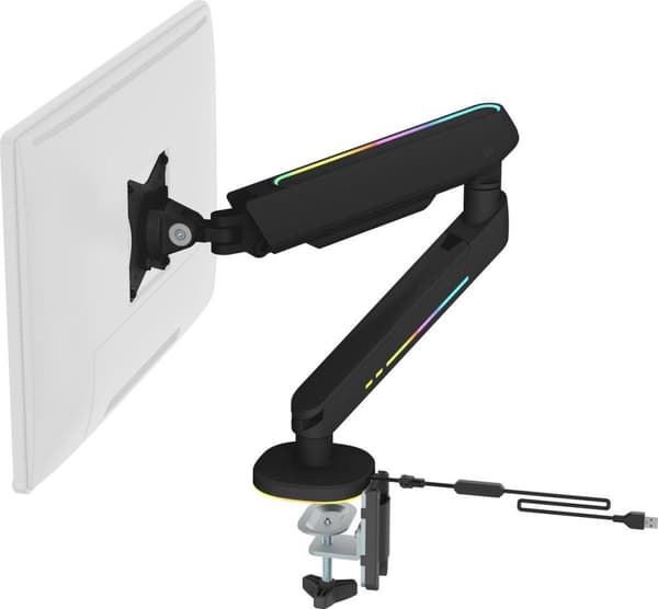 DELTACO GAMING RGB Enkeltskærms bordholder 17" (17) - 32" (32) Vip, Drej, Roter (GAM-134)