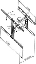 Miniatyrbillede 4 af 5: Vivanco BFMO 6060 - Beslag - til LCD TV - stål - sort - skærmstørrelse: op til 165 cm (op til 165,10 cm (65")) - vægmontering (37981)