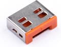 Miniatyrbild 3 av 9: Smartkeeper UL03PKOR Gränssnittsblock Gränssnittsblock + nyckel USB Typ-A Orange 6 st (UL03PKOR)