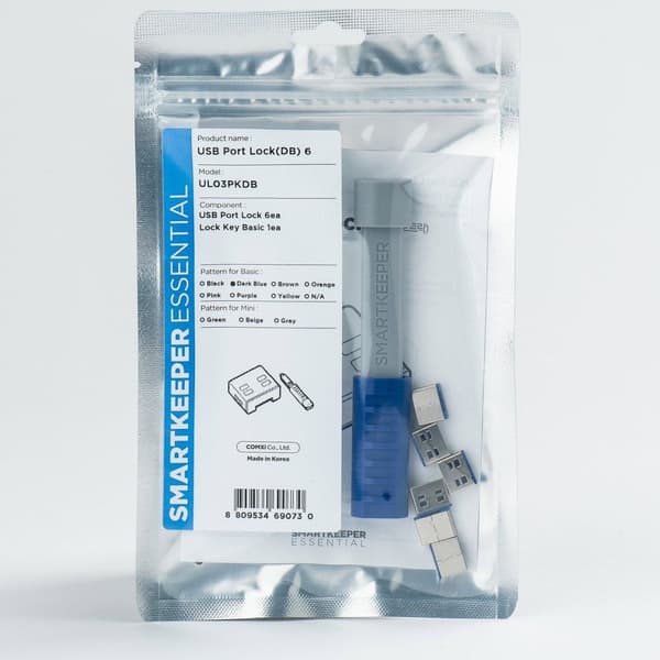 Smartkeeper UL03PKDB Interfaceblok Interfaceblok + nøgle USB Type-A Blå 6 stk (UL03PKDB)