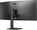 Miniatyrbild 6 av 10: AOC CU34V5C - 86,40 cm (34") WQHD kurvad bildskärm, högtalare, höjdjusterbar (3440x1440, 100 Hz, HDMI, DisplayPort, USB-C, USB-hubb) Svart [Energiklas