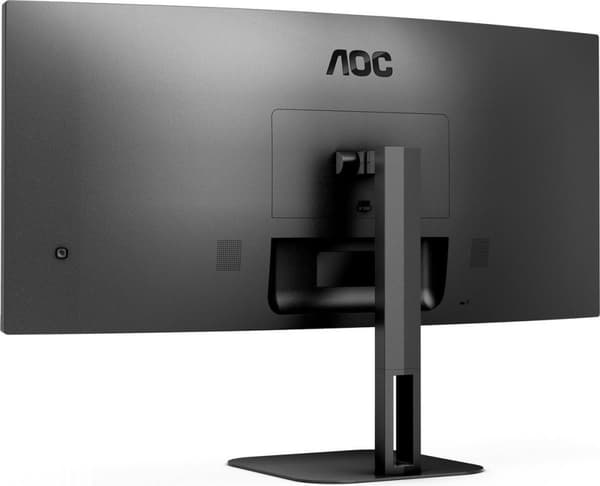 AOC CU34V5C - 86,40 cm (34") WQHD kurvad bildskärm, högtalare, höjdjusterbar (3440x1440, 100 Hz, HDMI, DisplayPort, USB-C, USB-hubb) Svart [Energiklas
