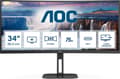 Miniatyrbild 1 av 10: AOC CU34V5C - 86,40 cm (34") WQHD kurvad bildskärm, högtalare, höjdjusterbar (3440x1440, 100 Hz, HDMI, DisplayPort, USB-C, USB-hubb) Svart [Energiklas